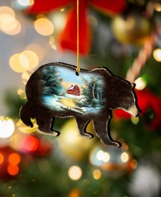 Bear Holiday Ornaments, Set of 2