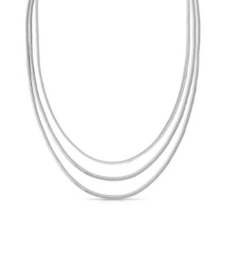 Triple Snake Chain Layered Necklace
