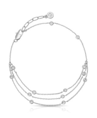 Fine Details 18k Gold Plated Crystal Anklet