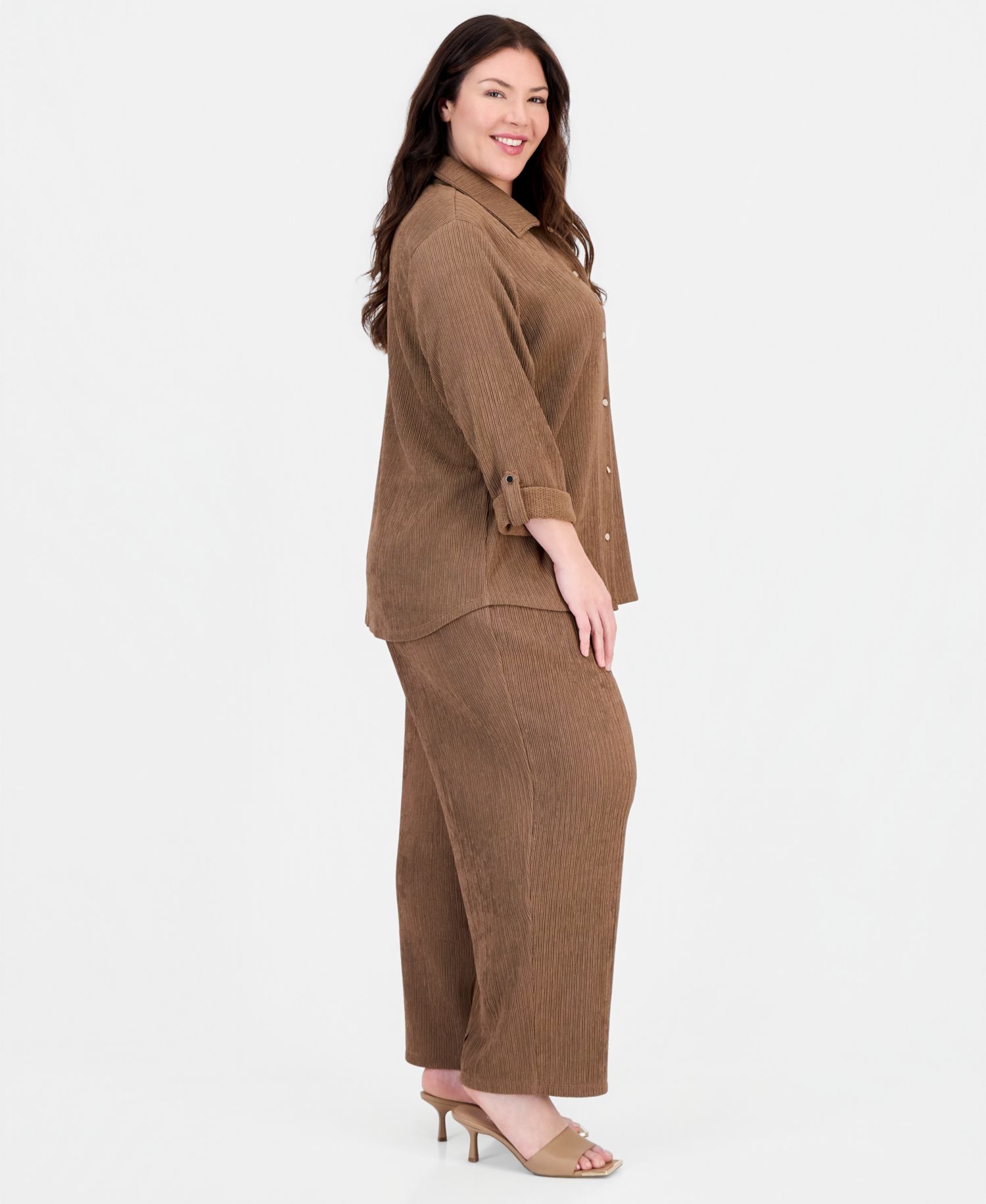Plus Size Pull-On Wide-Leg Pants