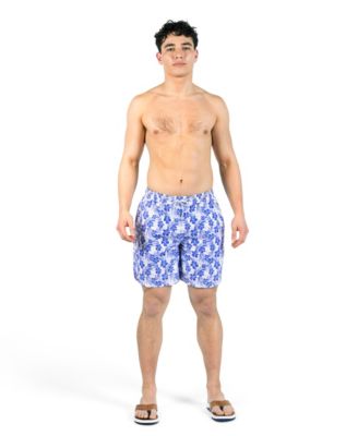 Men's Hibiscus Printed Swim Shorts