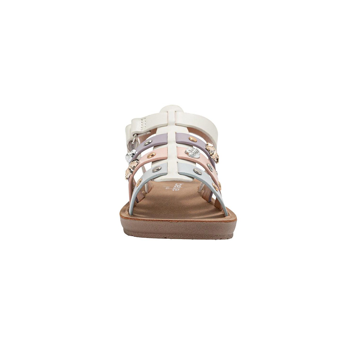 Сандалии Bebe Fashion Sandals – Dressy Shoes with Decorative Metal Charms для девочек, цвет: Пастельный разноцветный — фото 5
