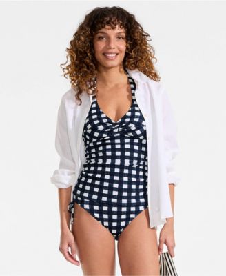 Women's Pique High Waisted Adjustable Bikini Bottoms