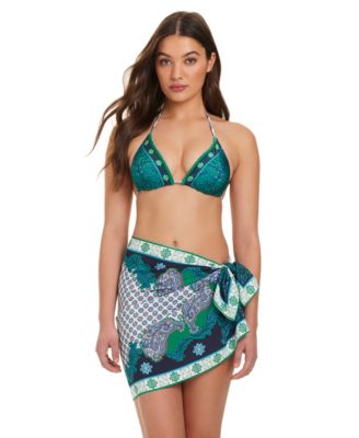 Women's Printed Tie Closure Pareo Cover-Up Skirts