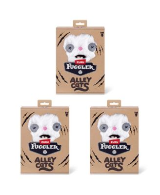 Set of 3 Zuru Alley Cats Cheezee Plush Toy 9 Inch Funny Ugly Monster