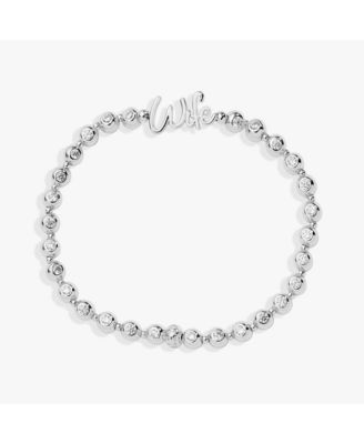 Wife Elongated Crystal Stretch Bracelet