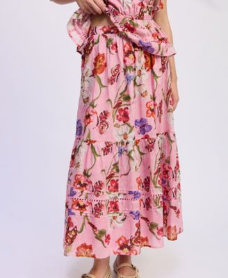 Women's Celeste Printed Pull-On Maxi Skirt