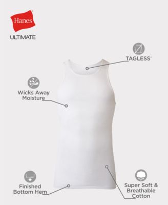 Men's Ultimate Comfort Fit Tank Undershirt, 6-Pack