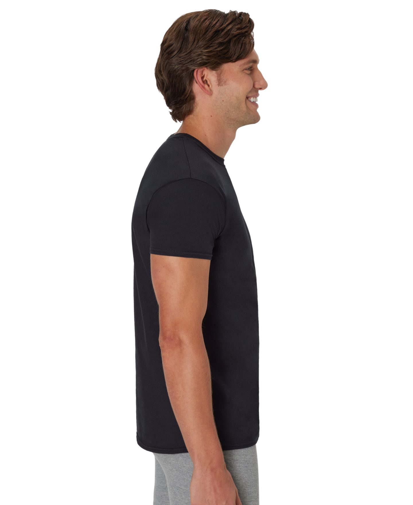 Мужские топы Hanes Ultimate Short-Sleeve Crewneck Undershirt, 5-Pack, цвет: Разноцветный — фото 3