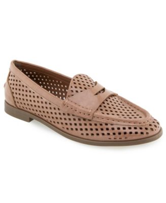Kenneth Cole Reaction Women's Zoila Perf Penny Loafers - Macy's