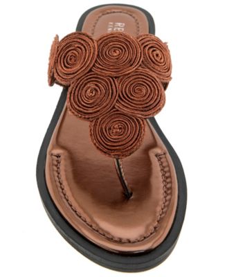 Kenneth Cole Reacton Women's Spiraling Thong Flat Sandals