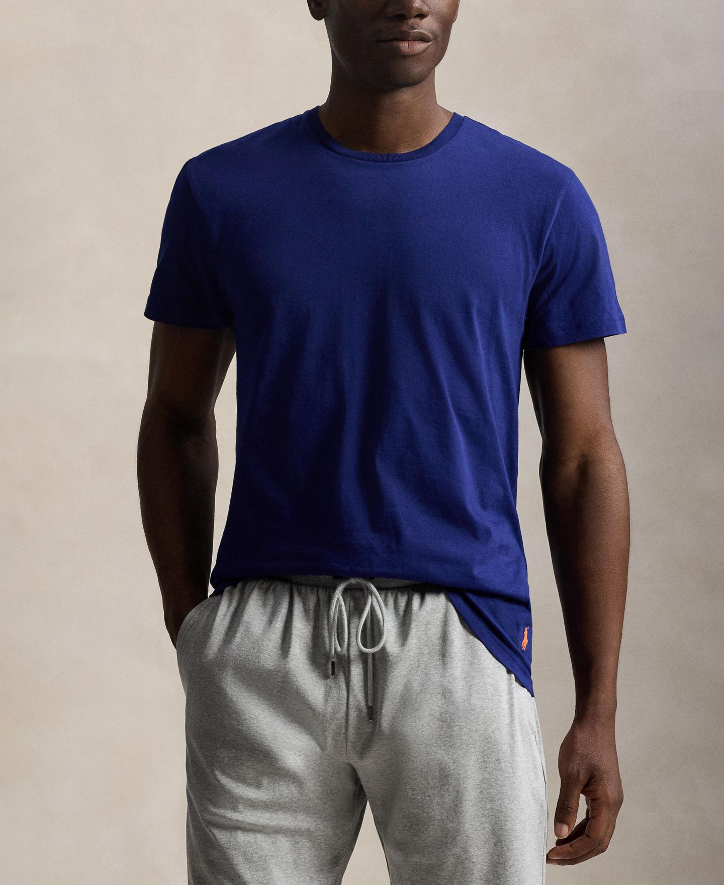 Бельё Undershirts для мужчин, хлопок, 3 шт. — Polo Ralph Lauren, цвет: Королевский синий / Синий — фото 2