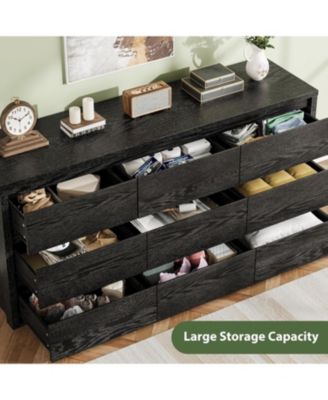 Vintage  Farmhouse 9 Drawer Dresser Anti Tip Safety Design