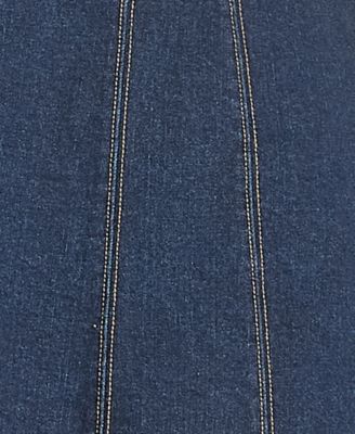 Juniors' Denim Strapless Mini Dress