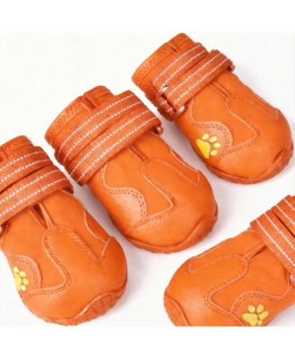 Anti-Slip Dog Boots for Large Breeds with Reflective Straps