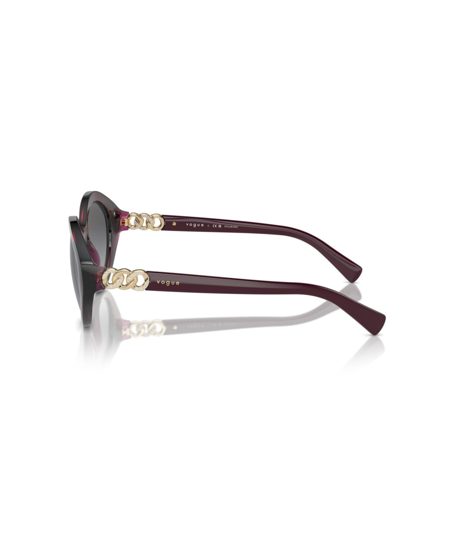 Женские солнцезащитные очки Vogue Eyewear Polarized Sunglasses VO5576SB, цвет: Вишнёвый — фото 3