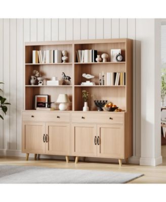 Storage Cabinet with Shelves and Drawers