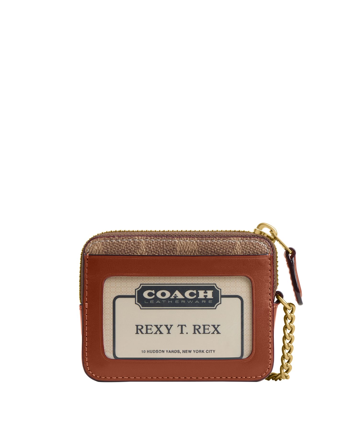 Essential Signature Canvas Chain Card Case