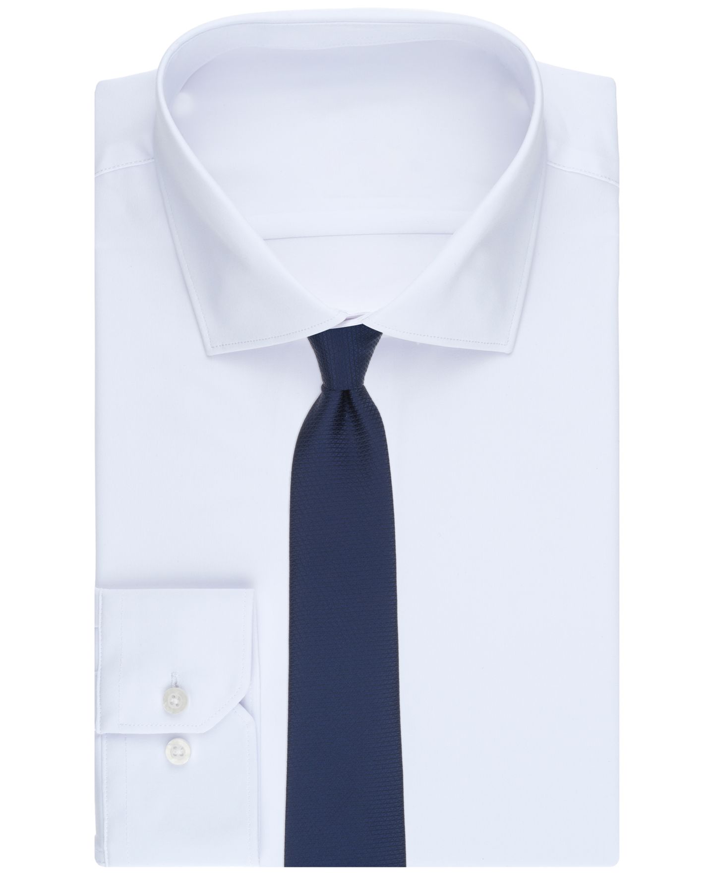 Мужской галстук Perry Ellis Portfolio Carmina Micro Tie, цвет: Тёмно-синий — фото 3