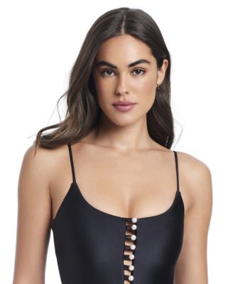 Pearls Of Wisdom Tank One-Piece Swimsuit