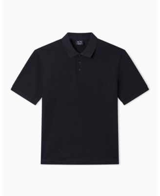 Men's Mercerized Cotton All Over Logo Print Polo Shirt