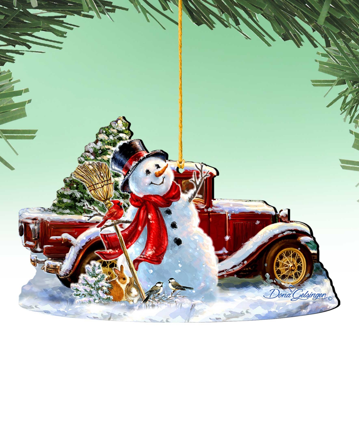 Designocracy by Dona Gelsinger Frosty Forest Friends Ornament