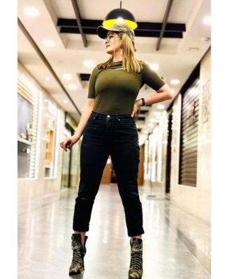 Womens Moulin Ringed Stiletto Camouflage Ankle Boot