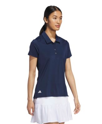 Women's Solid Short-Sleeve Polo Shirt