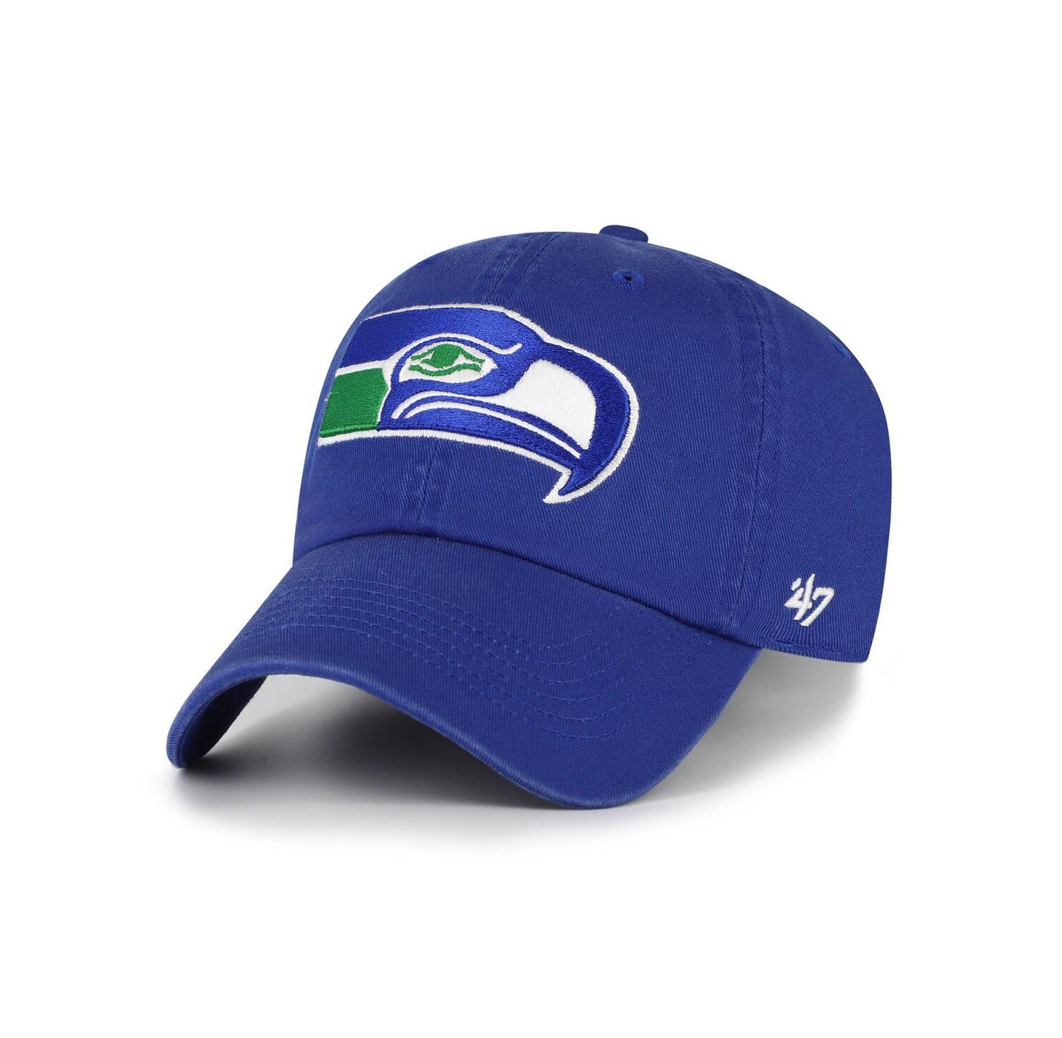 Men's Royal Seattle Seahawks Clean Up Throwback Adjustable Hat