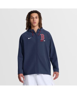 Men's Navy Boston Red Sox Authentic Collection Raglan Therma-FIT Full-Zip Hooded Jacket