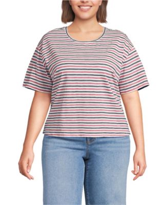 Plus Size Short Sleeve Slub Jersey T-Shirt