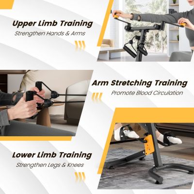 Pedal Exerciser with Adjustable Handgrip for Seniors