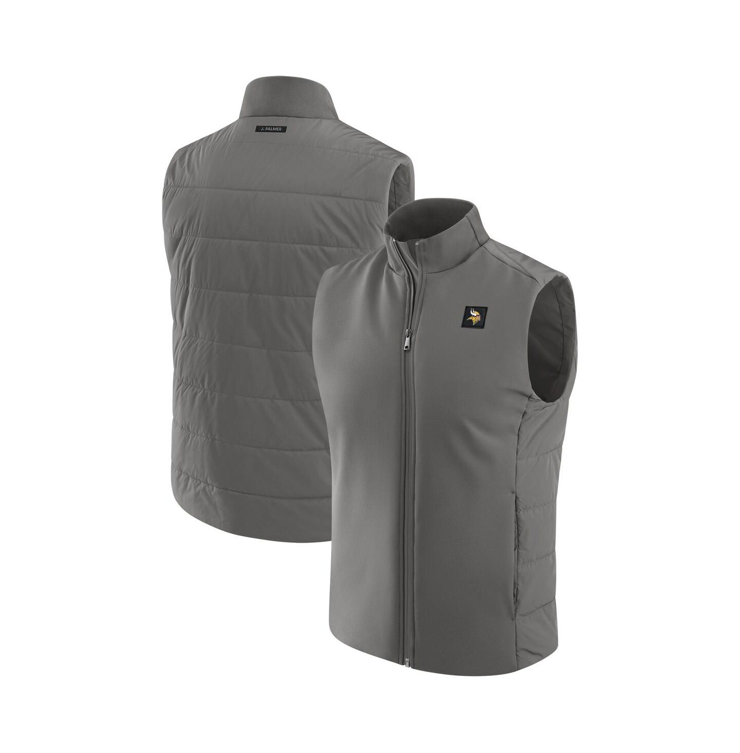 Мужской жилет J. Palmer Graphite Minnesota Vikings Front Office Full-Zip Vest — фото 1