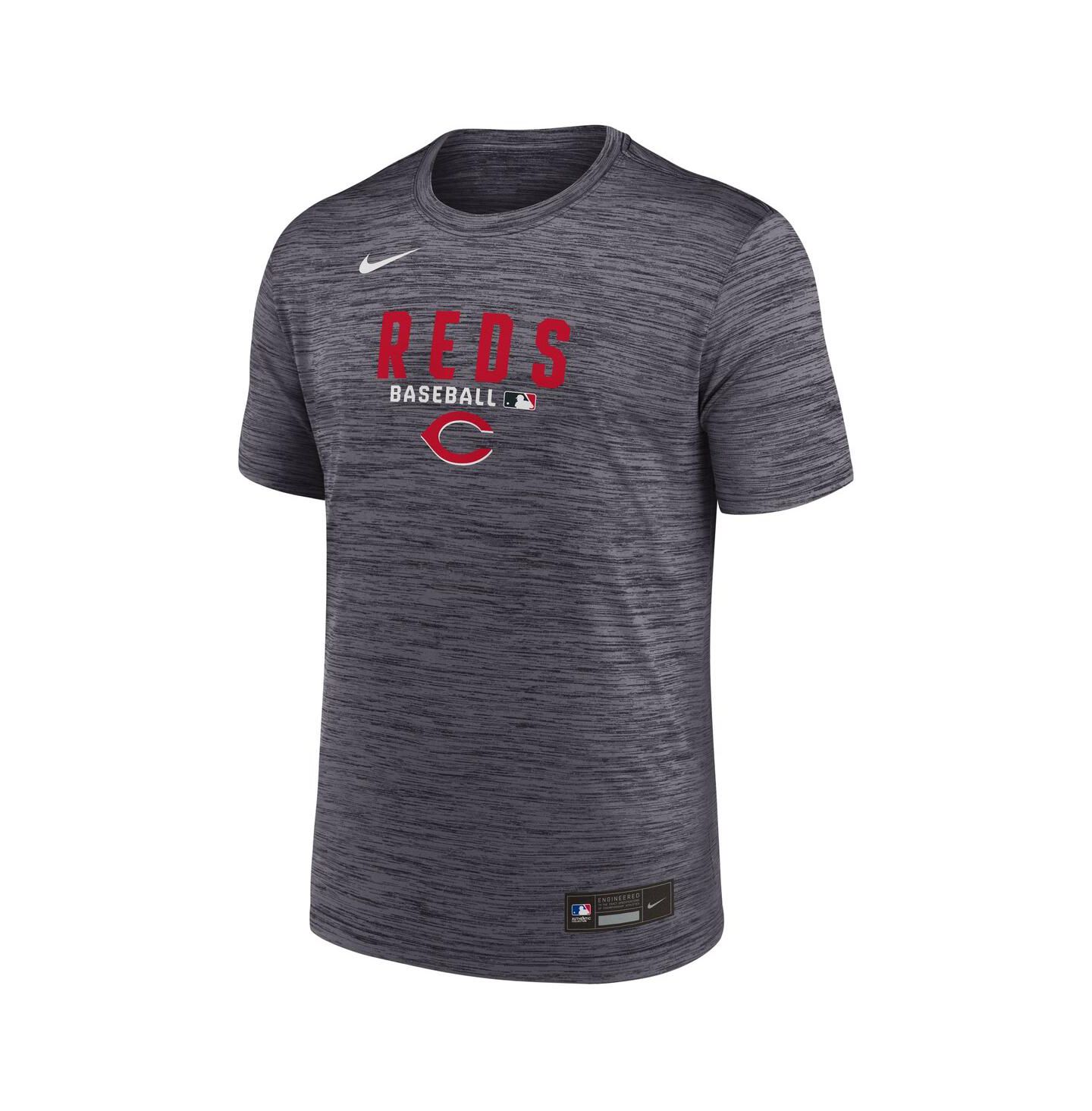 Мужская футболка Nike Black Cincinnati Reds Authentic Collection Velocity Dri-FIT — фото 2
