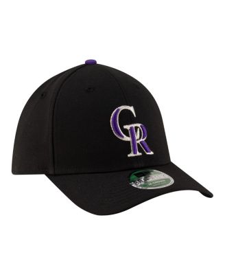 Men's Black Colorado Rockies Player Replica 39THIRTY M-Crown Flex Hat