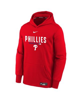 Big Boys and Girls Red Philadelphia Phillies Authentic Collection Therma-FIT Hoodie