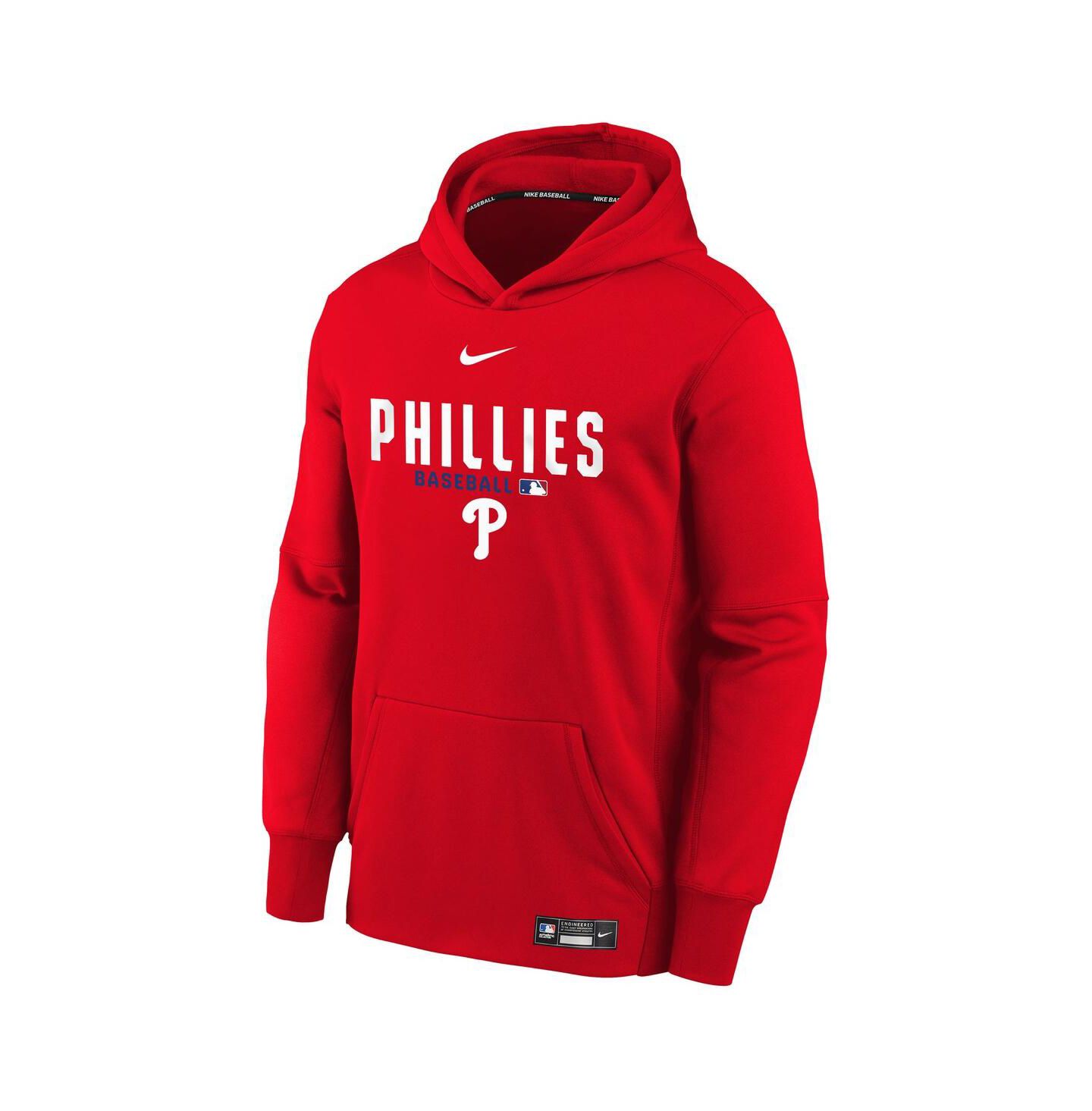 Детское худи Nike Red Philadelphia Phillies Authentic Collection Therma-FIT — фото 2
