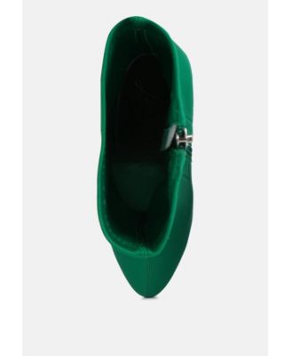 Womens Patotie Lycra High Heel Ankle Boots