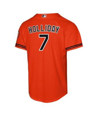 Big Boys and Girls Jackson Holliday Orange Baltimore Orioles Alternate 2 Stadium Player Jersey