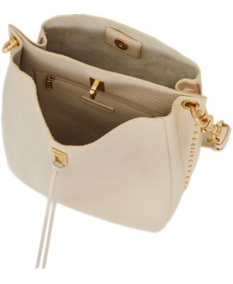 Darren Small Studded Suede Turnlock Shoulder Bag
