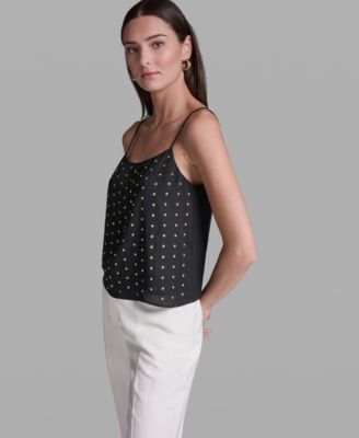 Women's Studded Scoop Neck Cami Top