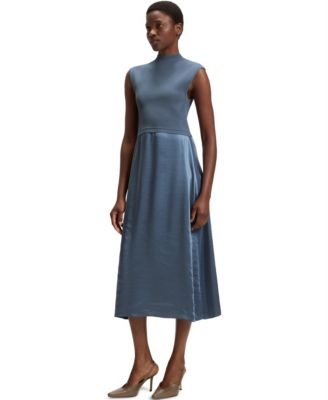 boss knitted dress BOSS by Hugo Boss Women's Satin Skirt Knitted Dress