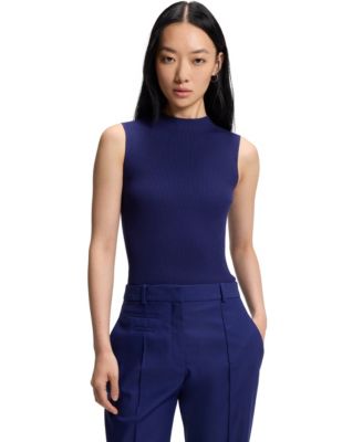 Women's Sleeveless Mock-Neck Top