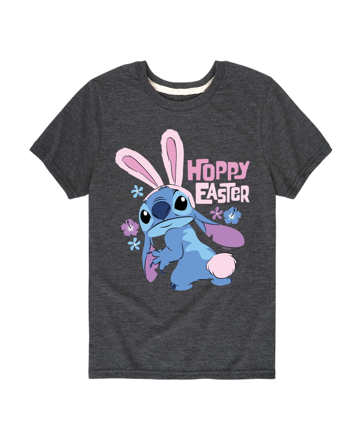 Lilo & Stitch Boys' 8-20 Hoppy Easter Short-Sleeve Graphic T-Shirt - Heather Charcoal