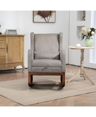 Modern Rocking Chair with Footrest