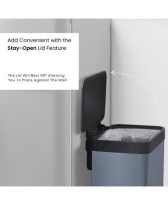 19 Gallon Large Kitchen Trash Can with Soft Close Lid, Liner-Free Stainless Steel Body