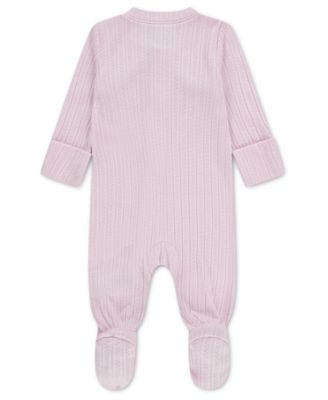 Baby Girls' Footed Pointelle Coverall