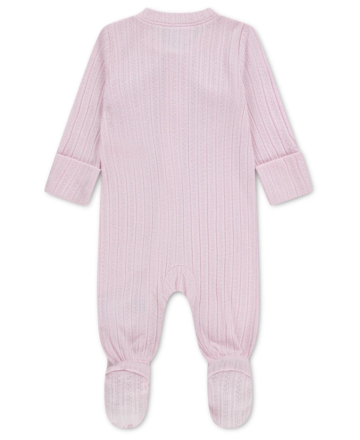 Детский комбинезон с ножками abercrombie kids из ткани пуантель, для девочки, цвет: Розовый — фото 2