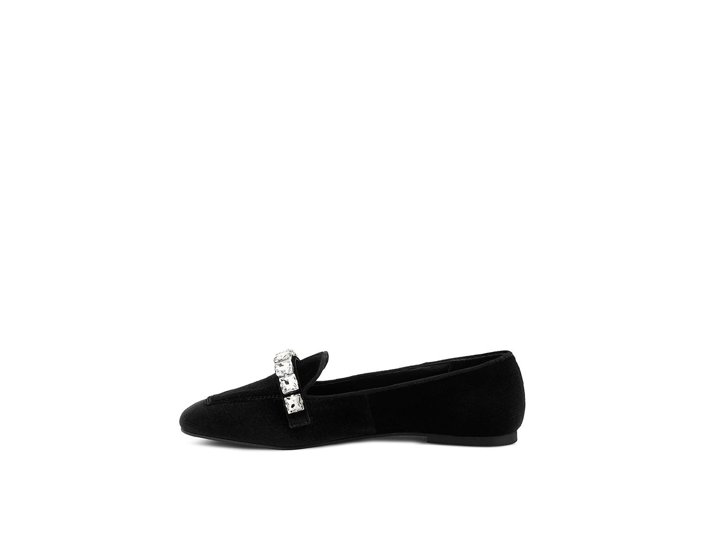 Женские туфли Rag & Co Lamington Diamante Embellished Velvet, цвет: Чёрный — фото 9