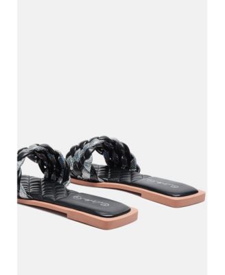 Women's Allium Metallic Woven Strap Flats